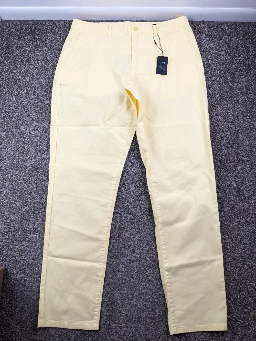 NWT Bonobos Pants 33x30 Garment Dyed Chino Stretch Yellow Men 33x30 Athletic Fit